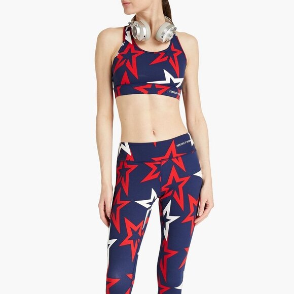 Perfect Moment Starlight Printed Stretch Sports Bra S - Picture 2 of 5